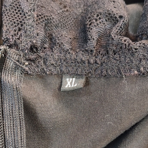 Women's Black Layered Lace-Up Goth Lolita Dress , Size XL - Picture 10 of 10